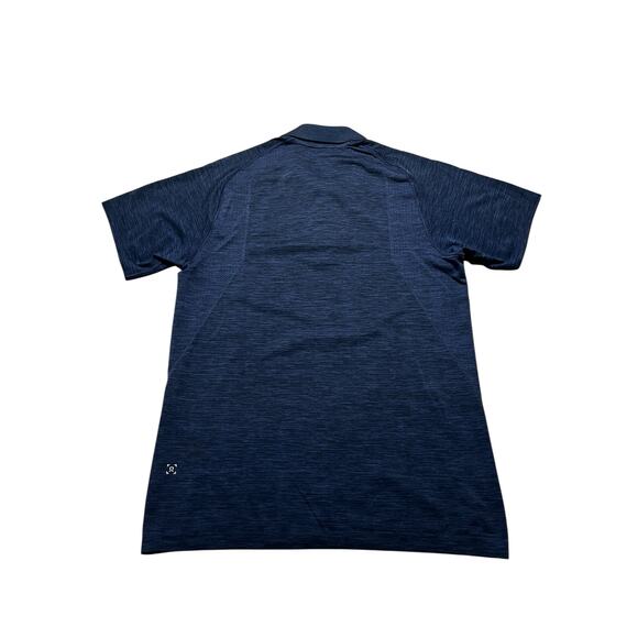 Lululemon Metal Vent Polo 2 Shirt Mens Medium BlueGreen Performance Short Sleeve - Picture 8 of 14